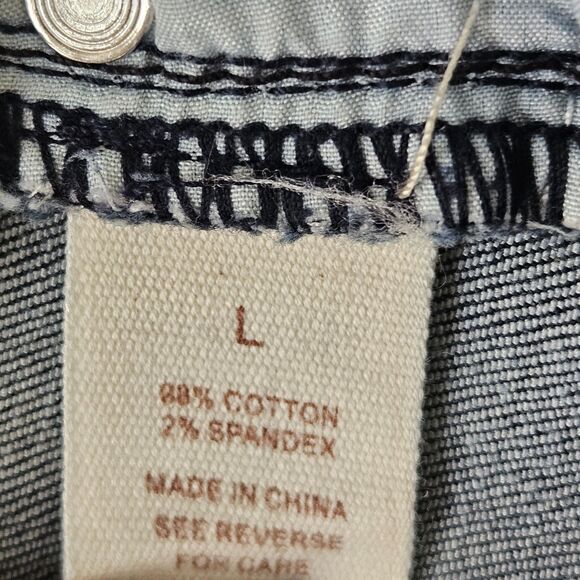 WISHLIST Denim JeanMini Skirt Frayed JR sz Large or Womens SMALL / MEDIUM - Picture 7 of 8